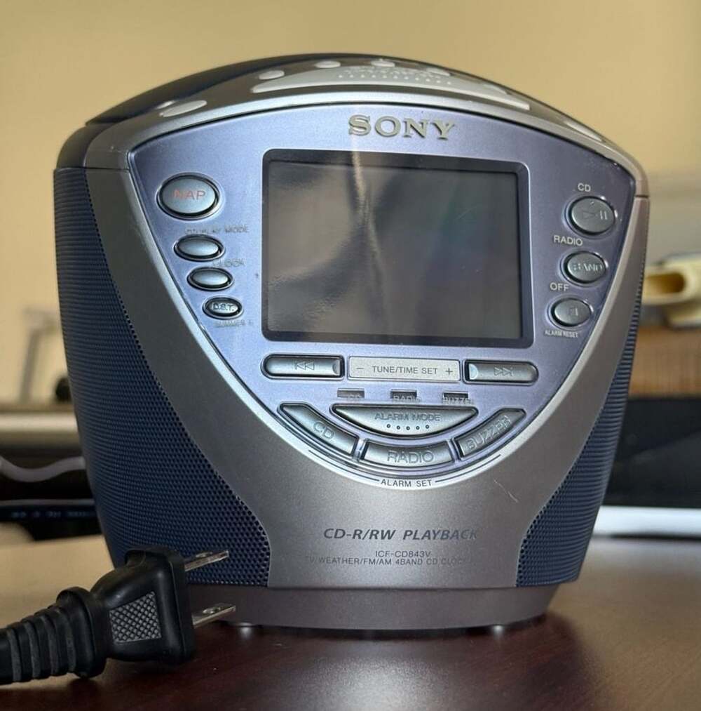 Sony ICF-CD843V Dream Machine CD Clock Radio AM/FM tested working great!!